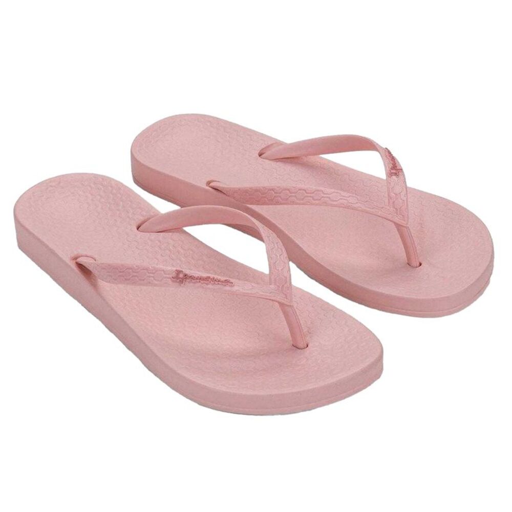 Ipanema Womens/Ladies Anat Logo Flat Flip Flops / Light Pink